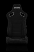 (image for) Braum Elite Black Jacqaurd Sport Reclining Seats -Grey Stitches - Pair