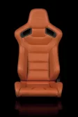 (image for) Braum Elite British Tan Leatherette Reclining Seats - Pair