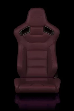 Braum Elite Maroon Leatherette Reclining Seats - Pair