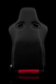 (image for) Braum VENOM Black-Red Fabric Mesh Mixed Sport Reclining Seats - Red Stitches - Pair