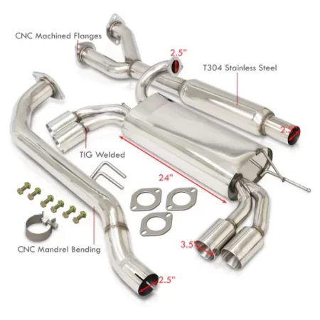 (image for) JDM Sport Genesis Coupe 3.8 Stainless Steel Cat Back Exhaust System 2010 - 2016