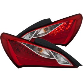ANZO GENESIS COUPE CHROME HOUSING CLEAR LENS LED TAIL LIGHTS 2010 – 2016