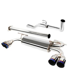 Spec-D Tuning Genesis Coupe 2.0T STAINLESS STEEL Burnt Tips Cat Back Exhaust System 2010 - 2014