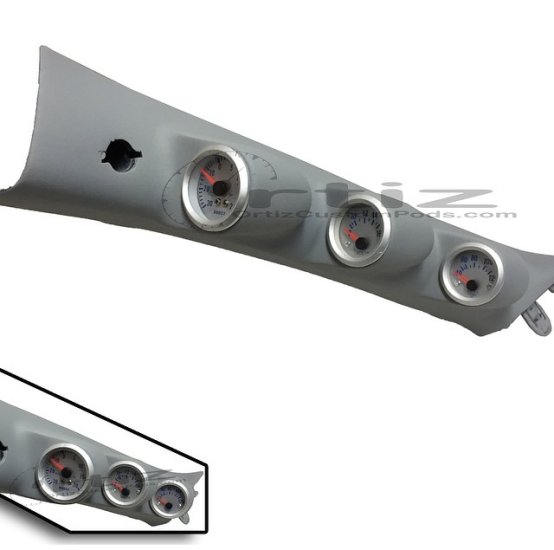 (image for) Ortiz Customs Genesis Coupe Black Triple Gauge Pod (Pillar)
