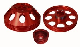 Torque Solution Genesis Coupe 3.8 Red Lightweight Pulley Set 2010 - 2016