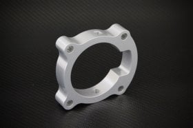 Torque Solution Genesis Coupe 2.0T Silver Throttle Body Spacer 2010 - 2012