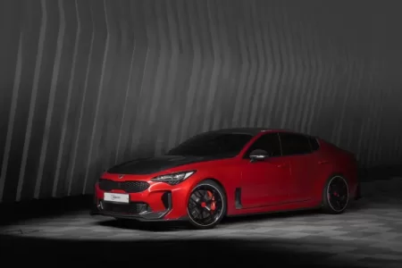 (image for) ADRO KIA STINGER Carbon Fiber V2 Upper & Lower Front Lip 2018 – 2023